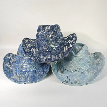 Women Men Felt Wide Brim Cowboy Cowgirl Hat