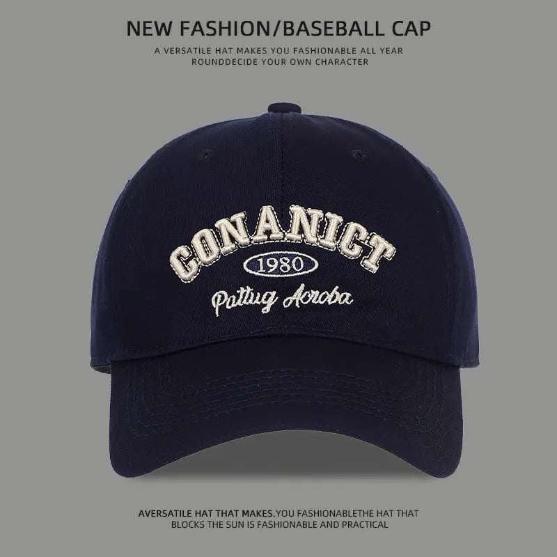 3D Letter Embroidered Soft Top Baseball Cap