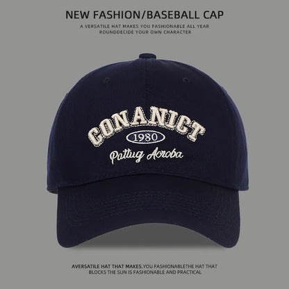 3D Letter Embroidered Soft Top Baseball Cap