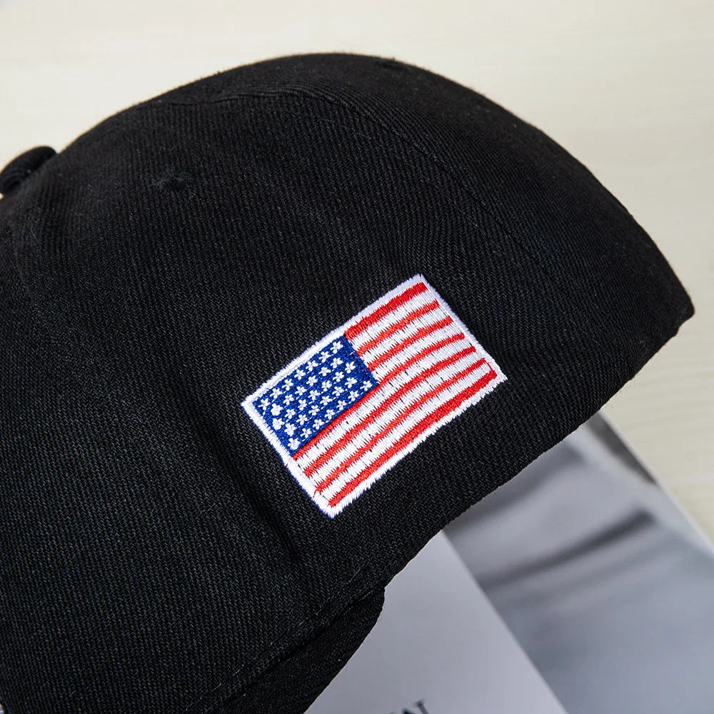 Hip Hop Style Baseball Cap With A Flat Top Color Patching Letter Embroidery Suitable For Both