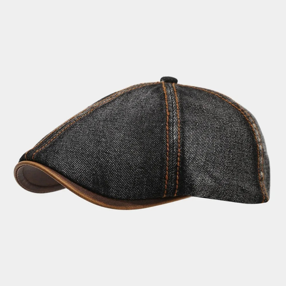 Fashion Washed Denim Beret Hat Unisex