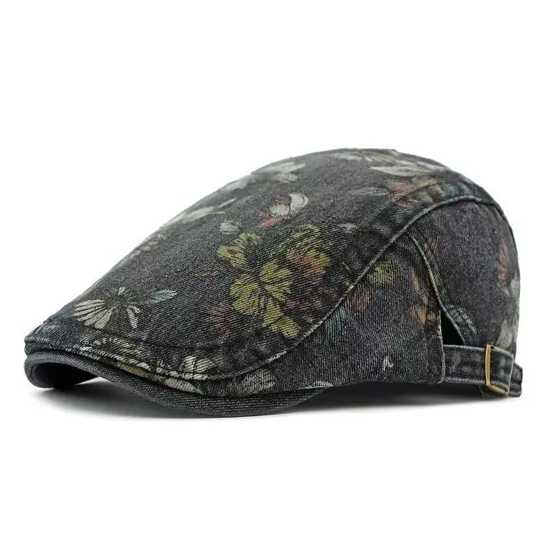 Four Seasons Cotton Flower Print Newsboy Caps