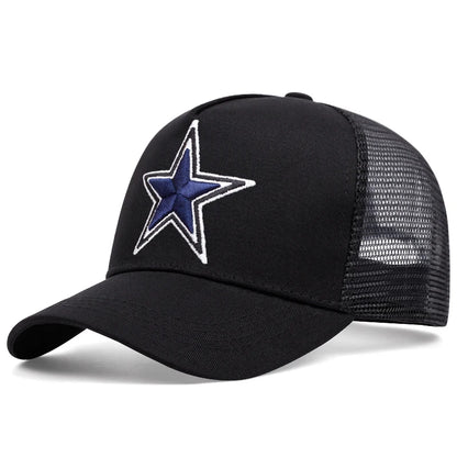 Simple Symbol Five-Pointed Star Embroidery Outdoors  Baseball Cap Summer