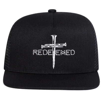 Cross Embroidery Hip-Hop Net Hats Spring Summer