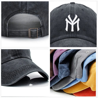 Letter MY Embroidery Baseball Cap Women Men Adjustable