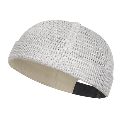 2026 Men's And Women's Large Mesh Breathable Brimless Melon Skin Hat