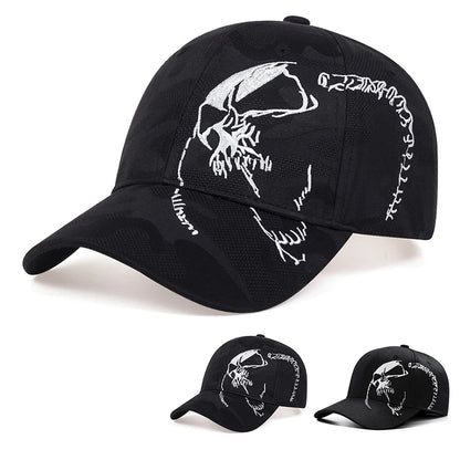 Unisex Side Skull Pattern Embroidery Baseball Caps Spring and Autumn