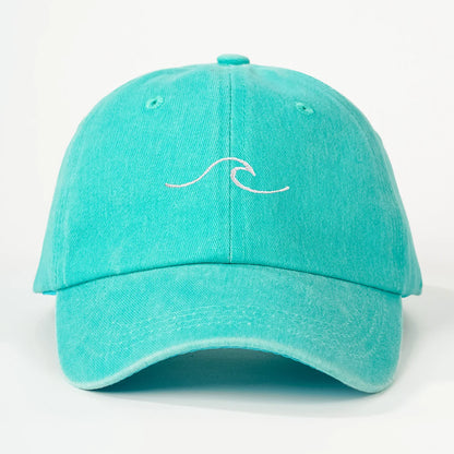 Simple Wave Ripple Embroidery Baseball Cap