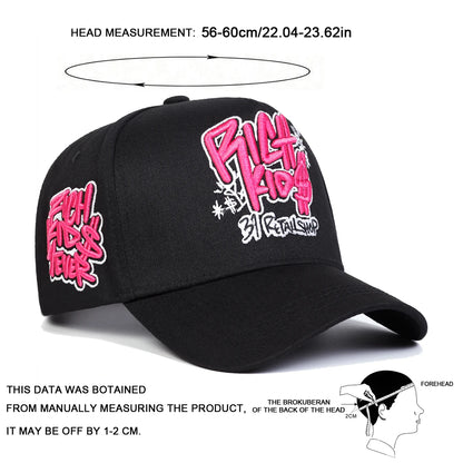 Unisex Rich Kios Letter Embroidery Baseball Caps Spring and Autumn