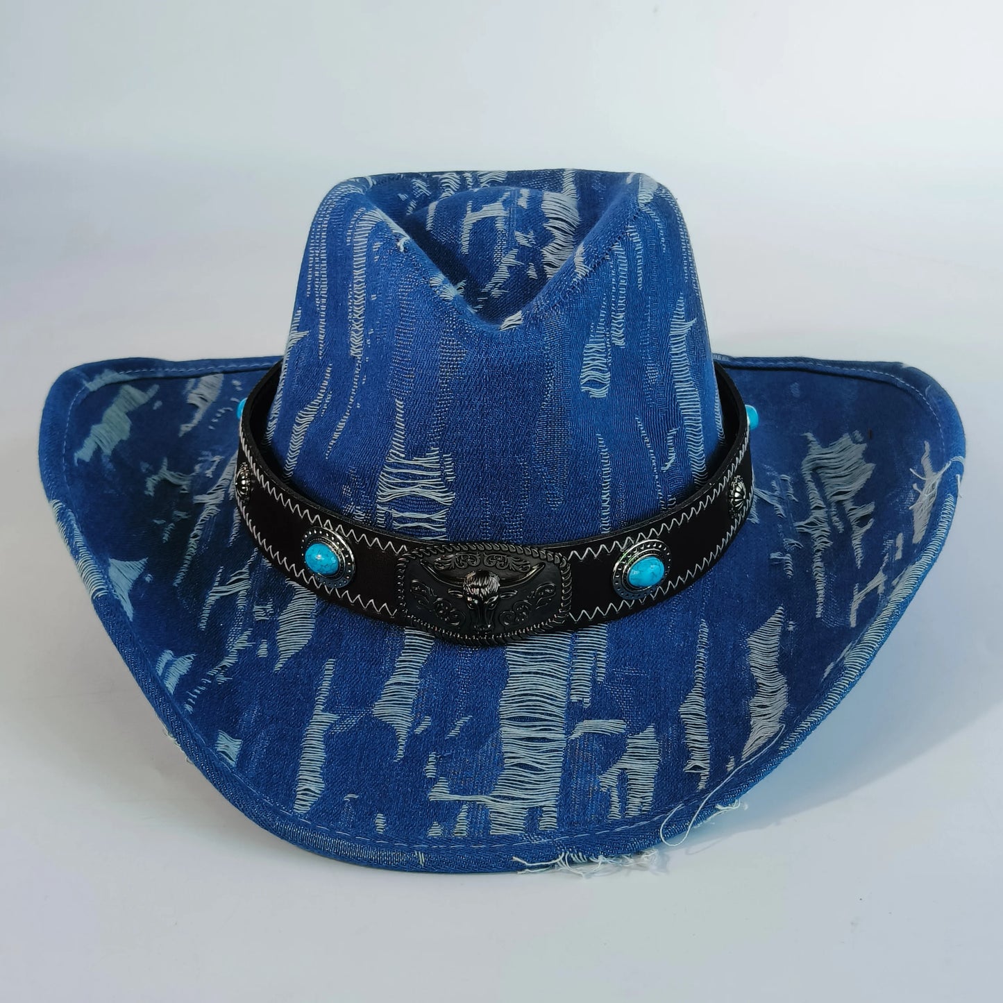 Vintage Tassel Denim Cowboy Hat For Men Women