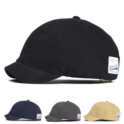 Casual Short Brim Baseball Cap Adjustable Nylon Dad Hat