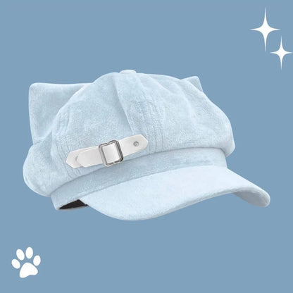 2026 Cute Cat Ears Women's Beret Anime Cat