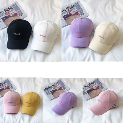 Korean New Fashion Letter Embroidery Baseball Cap