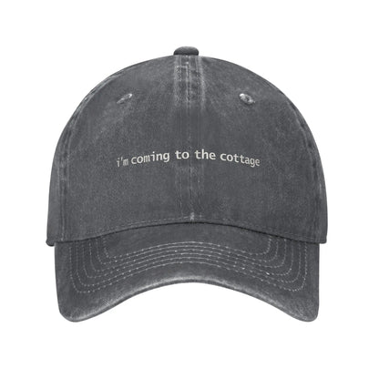 Washed Baseball Cap Heated Rivalry Summer For Men Adult "IM Coming To The Cottage"