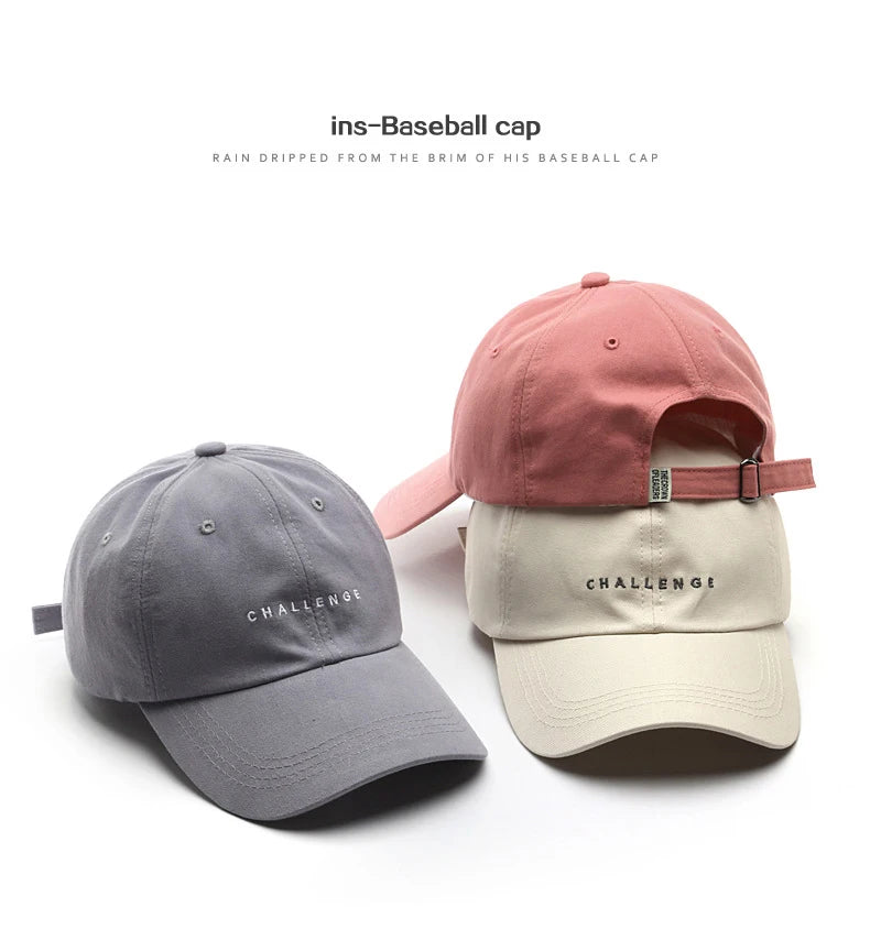 Summer Baseball Cap Women Men Letter CHALLENGE Trucker Hat Hip Hop Snapback Caps Outdoor Sun Hat