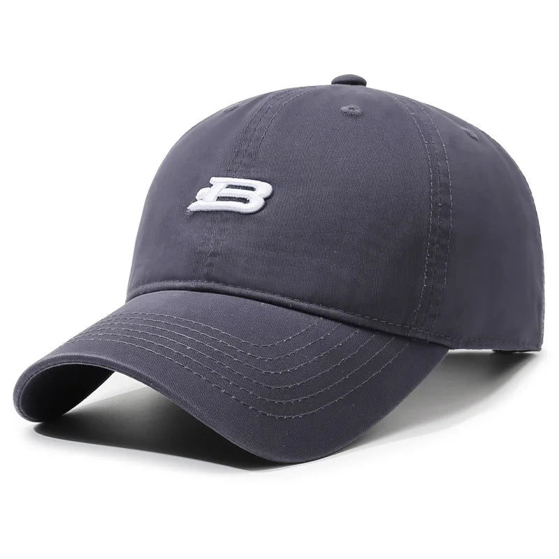 Unisex B Letter Embroidery Baseball Caps Spring and Autumn