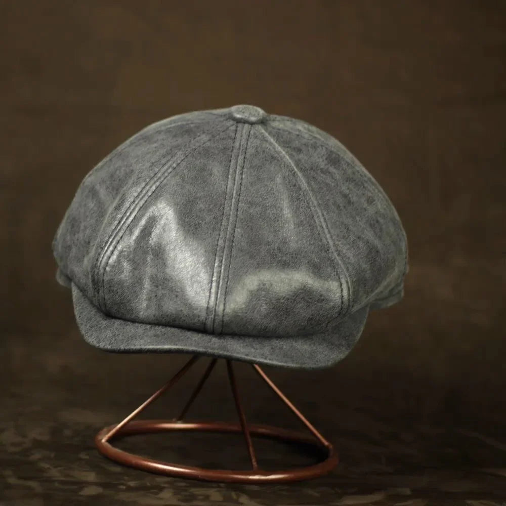 2024 Spring/Winter Genuine Leather Retro Hat