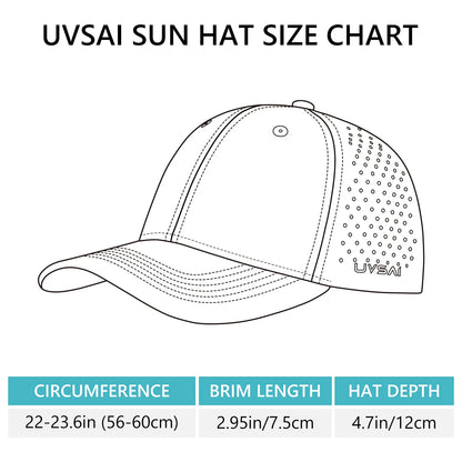 UPF 50+ Performance Water Resistant Baseball Cap Lightweight Breathable Hat
