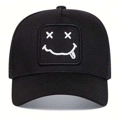 Unisex XX Tongue Sticking Embroidery Baseball Net Caps Spring Summer