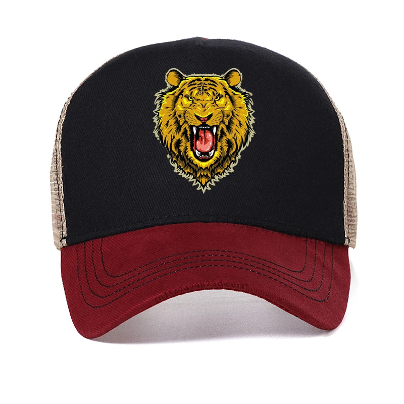 Tiger printing Baseball Cap Men Women