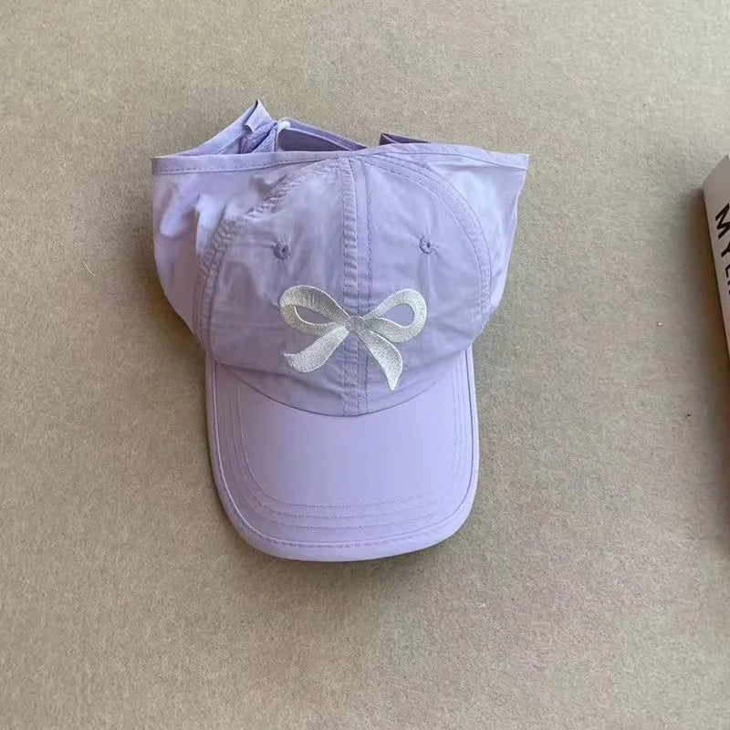 Kids Summer Hat Breathable Mesh Baseball Cap Adjustable Ponytail Sun Hat For Baby