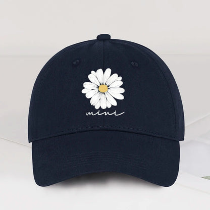 "Mini" Daisy Flower Print Baseball Cap