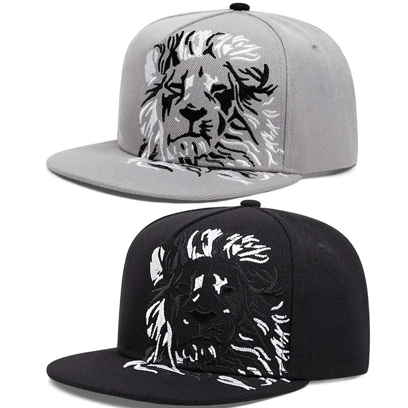 Men Women Lion Embroidered Baseball Cap Summer Outdoor Hat Hip Hop