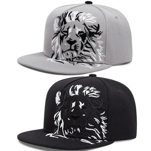 Men Women Lion Embroidered Baseball Cap Summer Outdoor Hat Hip Hop