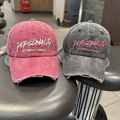 American Washed Distressed Ripped Baseball Cap