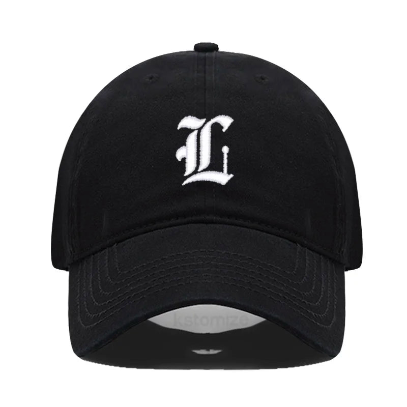 Old English Letter A-Z Embroider Baseball Cap For Men Women