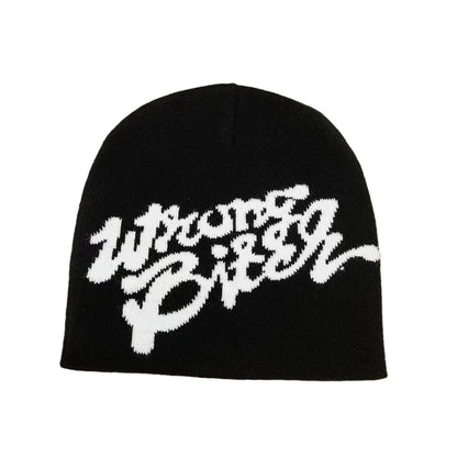 Unisex Trendy American Letter Knitted Hat Hip Hop Skiing Warmth Cap