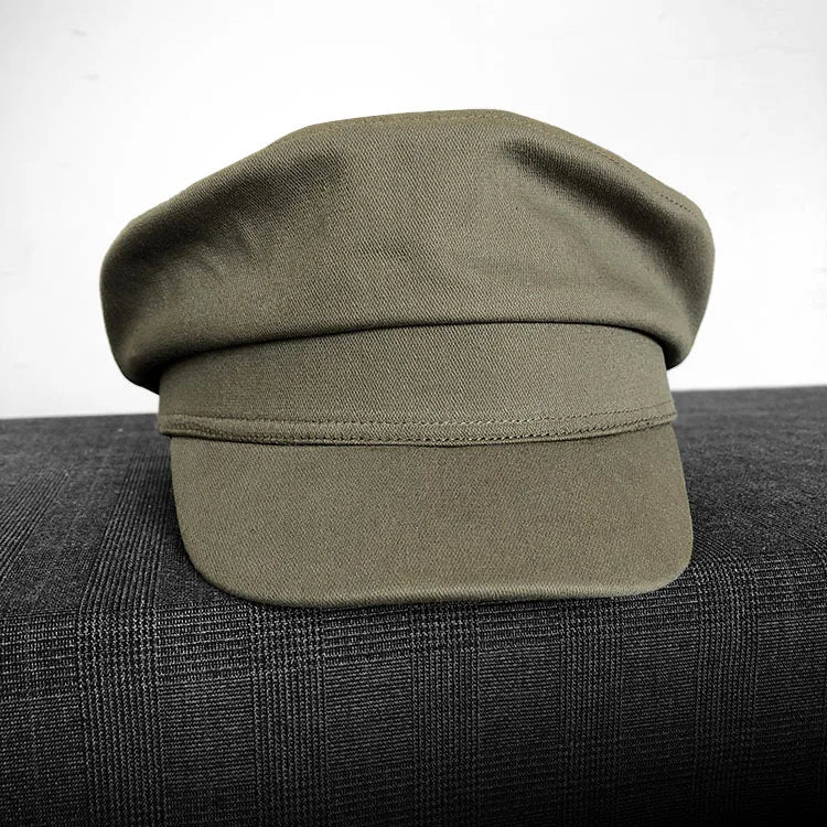 2025 Men's Nautical Peaked Cap - Vintage Flat Top Beret