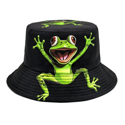 Funny Cartoon Frog Pattern Panama Hats