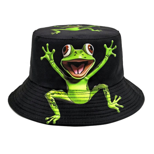 Funny Cartoon Frog Pattern Panama Hats