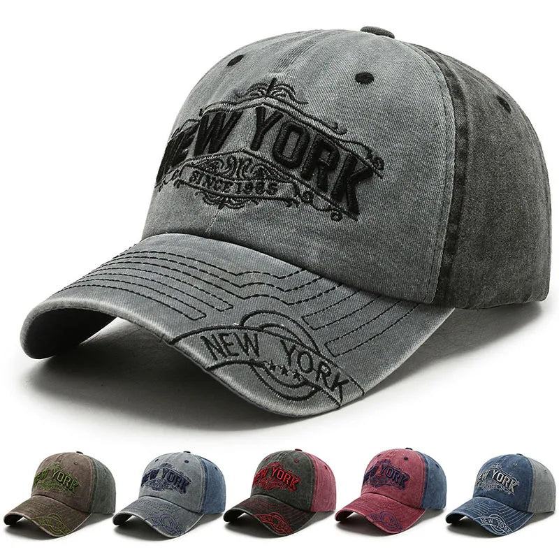 Fashion Patchwork Baseball Hat For Women Men Vintage