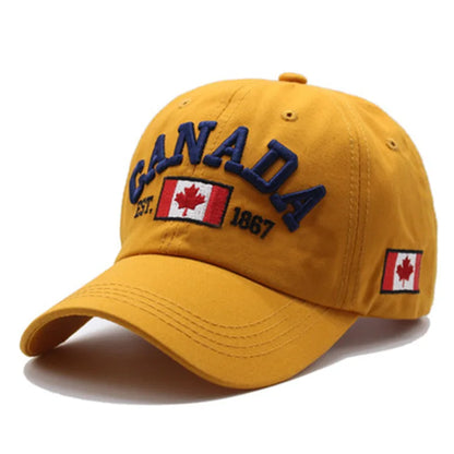 Canada Maple Leaf Embroidered Baseball Hat for Men and Women Couples