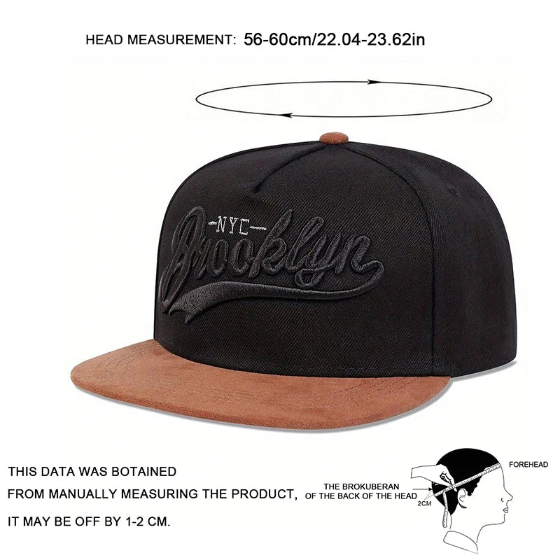 Unisex BROOKLYN Embroidery Hip Hop Hats Spring Autumn Outdoor Adjustable Casual Baseball Cap Sunscreen Hat