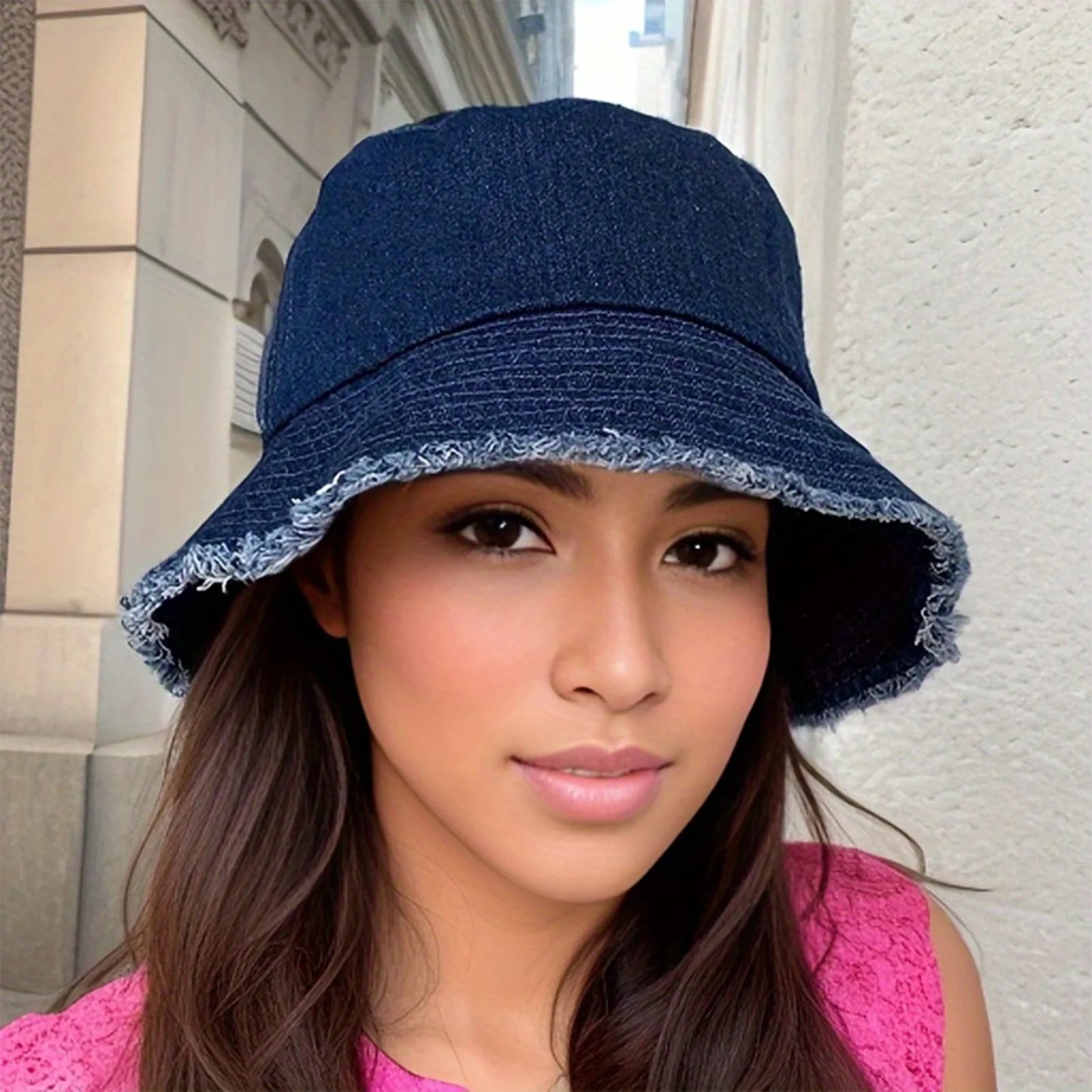 Trendy Bucket Hat Fisherman Bucket Hat Solid Color Retro