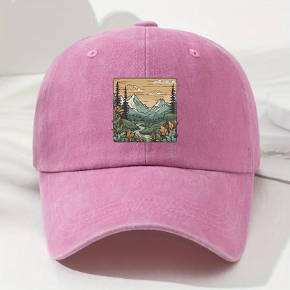 Baseball Cap, Landscape Print, Retro Men's and Women's