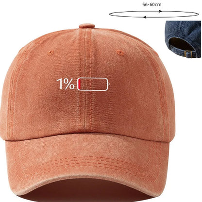 Washed Baseball Cap Print Adjustable Hat