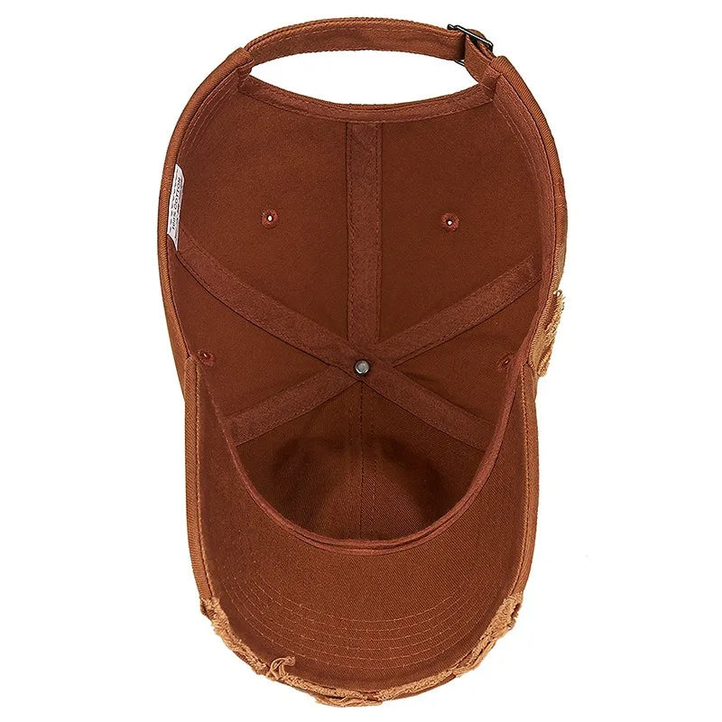 Cool Fashion Women Men Ripped Denim Cotton Baseball Cap