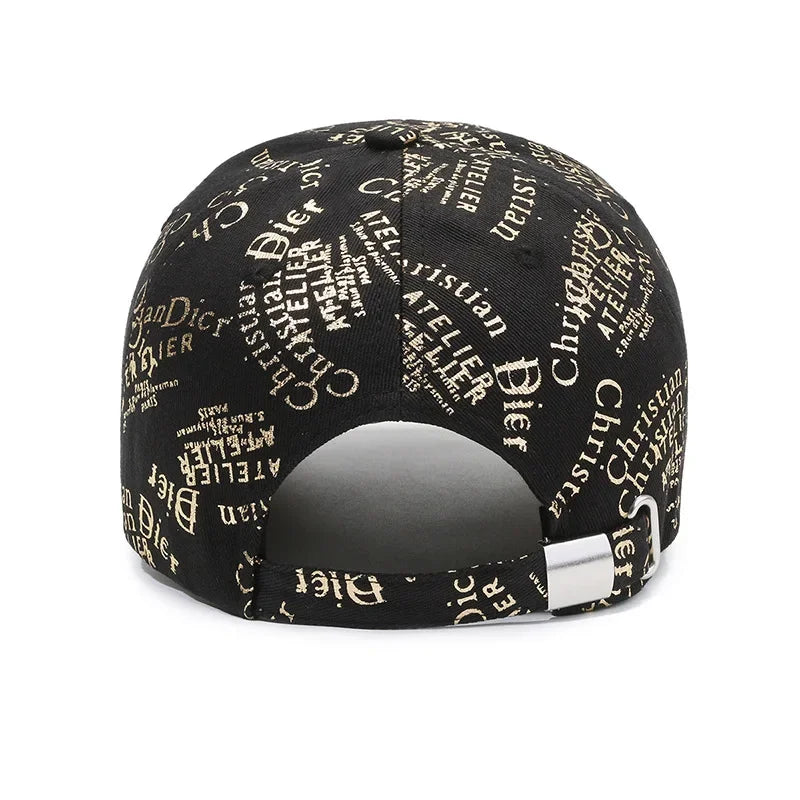 Baseball Cap Full Print Letters Embroidery Casual Wind Hat Fashion Men and Women
