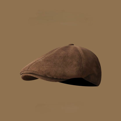 Vintage Suede Newsboy Cap Men Women