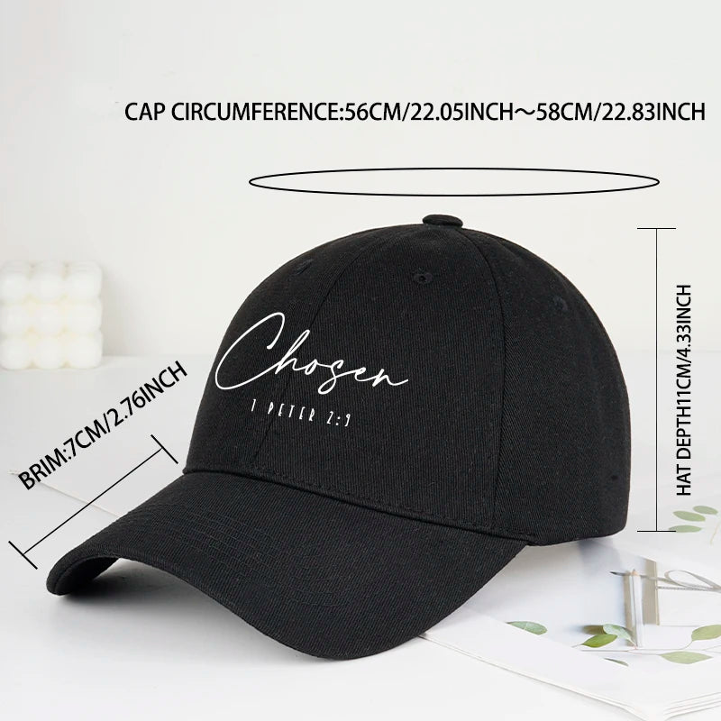 Fashion Chosen  Printed Soft Peak Baseball Cap Adjustable Curved Peak Dad Cap Perfect Camping and Hiking
