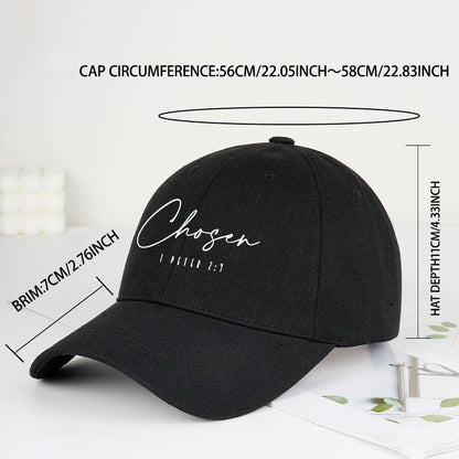 Fashion Chosen  Printed Soft Peak Baseball Cap Adjustable Curved Peak Dad Cap Perfect Camping and Hiking