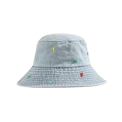 New Summer Beach Denim Bucket Hat For Women
