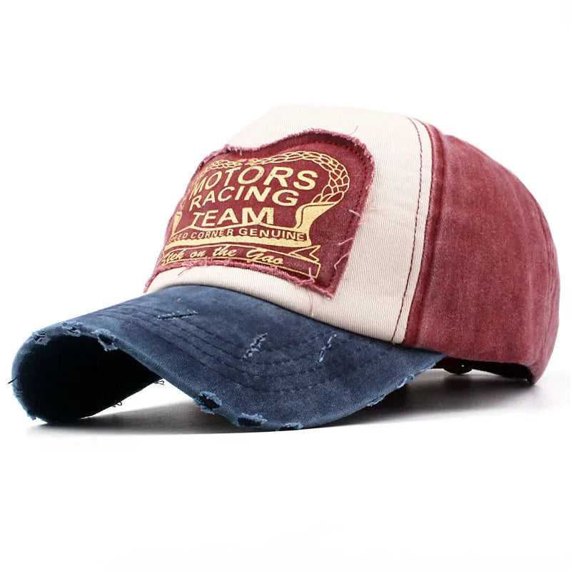 Vintage Washed Denim Baseball Cap For Men And Women