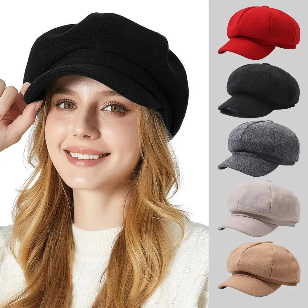 Solid Color Fashion Beret Outdoor Cotton Hat