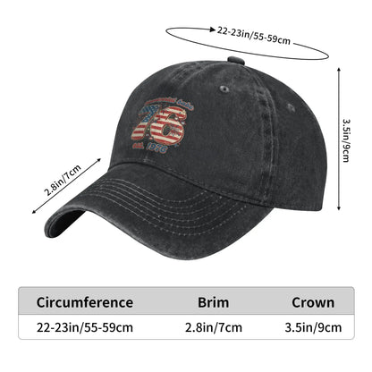 Bicentennial Babe 50th Birthday Women Vintage 1976 Flag Casual Baseball Cap