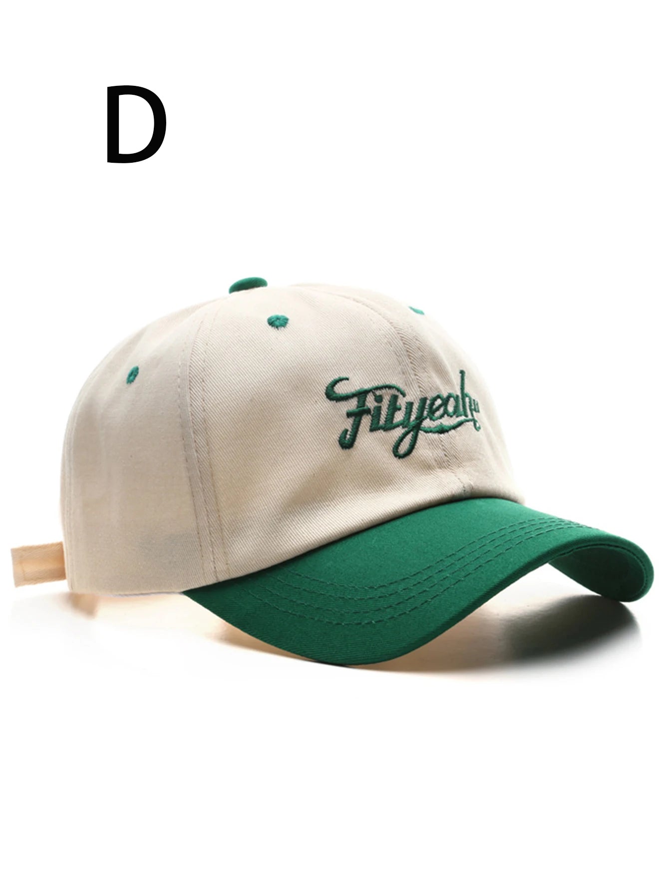 Unisex All Season Fashionable Pure Cotton Retro Letter Fit Yeah Baseball Cap